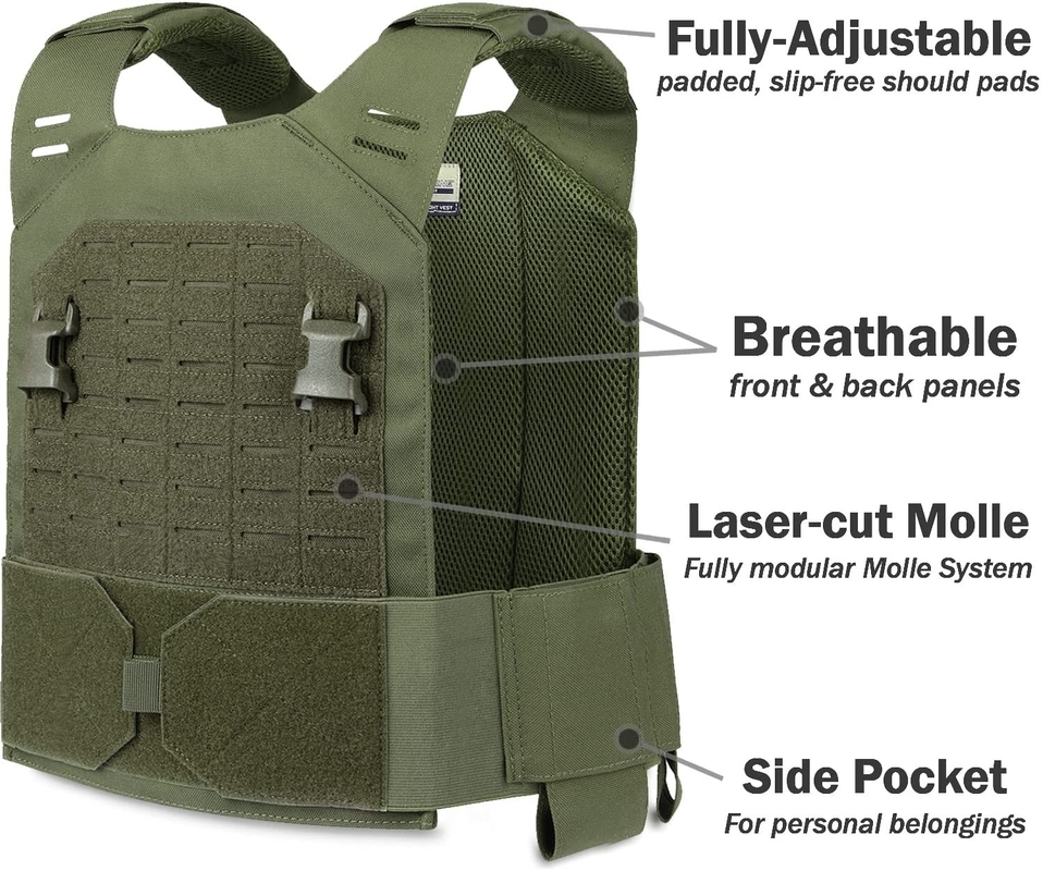 1000D νάυλον καφετιά δύναμη κογιότ Cordura που εκπαιδεύει τη ζυγισμένη φανέλλα Workout 11x14»