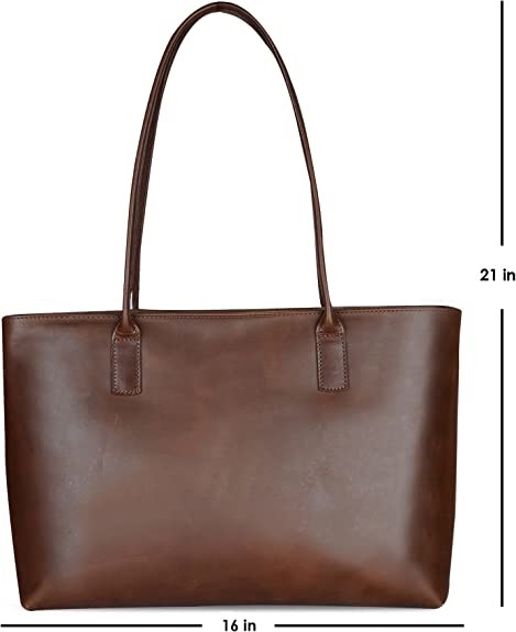 Εκλεκτής ποιότητας τσάντα Tote lap-top δέρματος υπολογιστών χαρτοφυλάκων, τσάντα ώμων γραφείων εργασίας 16x21