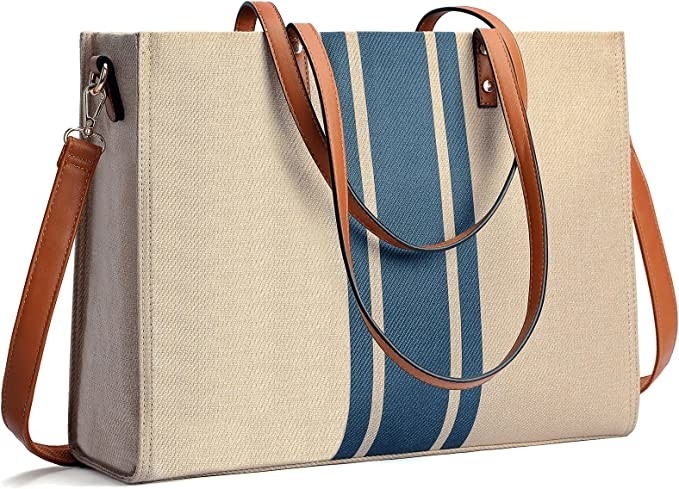 Τσάντα Tote lap-top εργασίας καμβά για το περιστασιακό ταξίδι 16.33x4.7x12.99 γυναικών