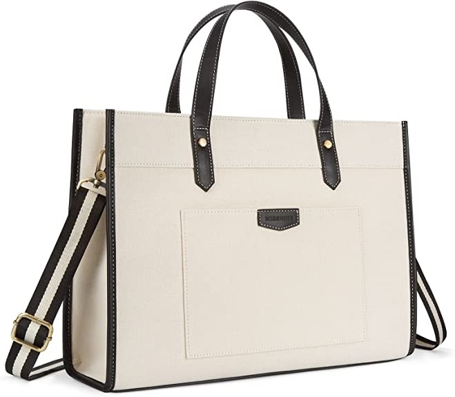 16x11.7x5.1 τσάντα Tote lap-top καμβά, τσάντες ώμων εργασίας για τις αγορές ταξιδιού