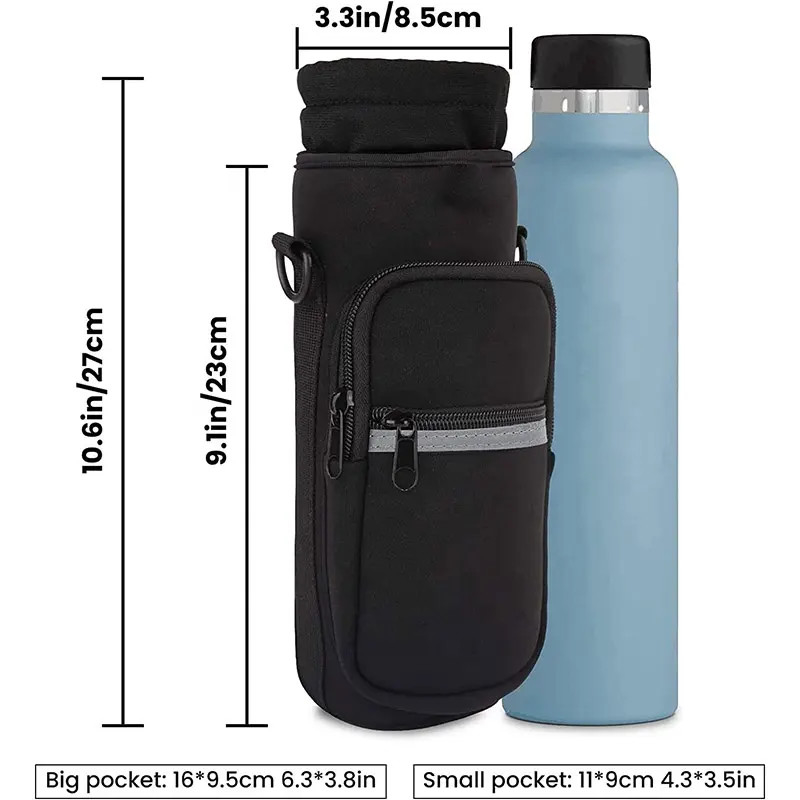 3.3 X 10.6 ίντσες Αδιάβροχο Neoprene Κρατητής μπουκαλιού νερού Ταξιδιωτικό μονωμένο φορητό θερμικό