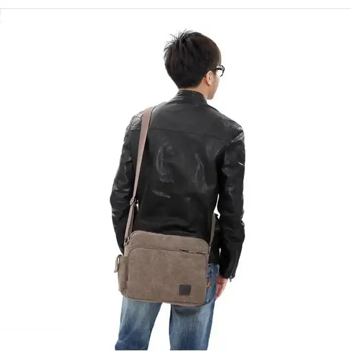 Μεταφορτώσιμο καμβά Offset εκτύπωση Crossbody Messenger τσάντα γυναικών 13,8 X 4 X 10,8 ίντσες