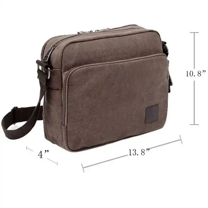 Μεταφορτώσιμο καμβά Offset εκτύπωση Crossbody Messenger τσάντα γυναικών 13,8 X 4 X 10,8 ίντσες