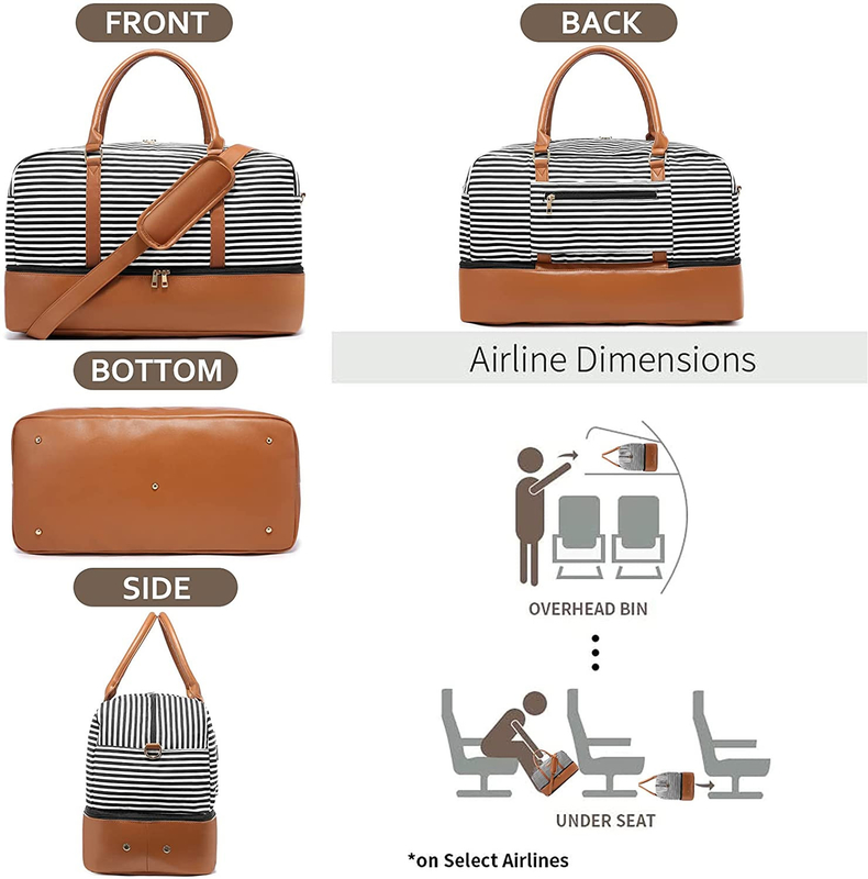 Duffel ταξιδιού καμβά των ατόμων τοποθετεί τις αποσκευές σε σάκκο συνεχίζει το Σαββατοκύριακο Tote 16.2x14.5x8»