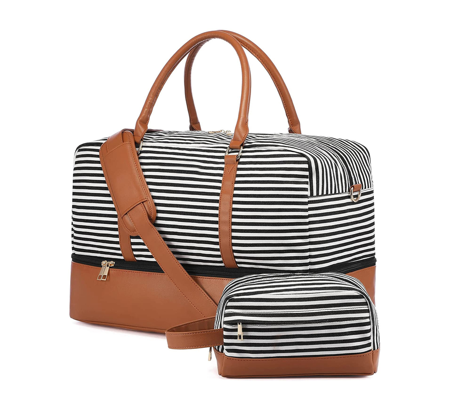 Duffel ταξιδιού καμβά των ατόμων τοποθετεί τις αποσκευές σε σάκκο συνεχίζει το Σαββατοκύριακο Tote 16.2x14.5x8»