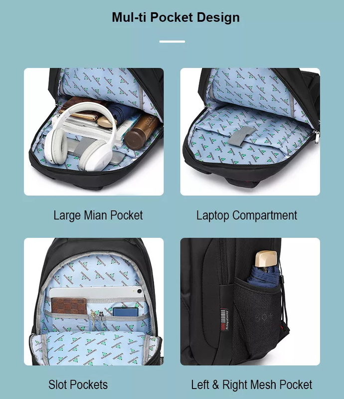 XL αντικλεπτικό αδιάβροχο σακίδιο πλάτης lap-top για το ταξίδι 3 1 εβδομάδας ημέρα 5 ημέρα 34x19x48CM